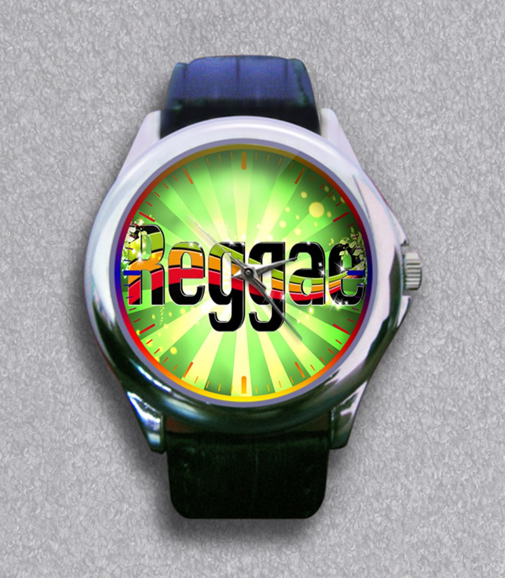 New Rasta Music Reggae Leather Wrist Watch