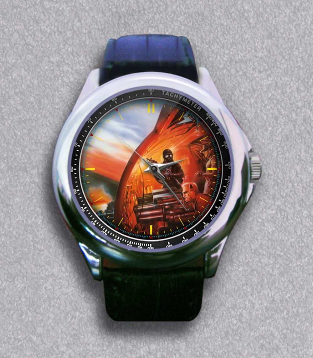 New Sodom Agent Orange Leather Wrist Watch