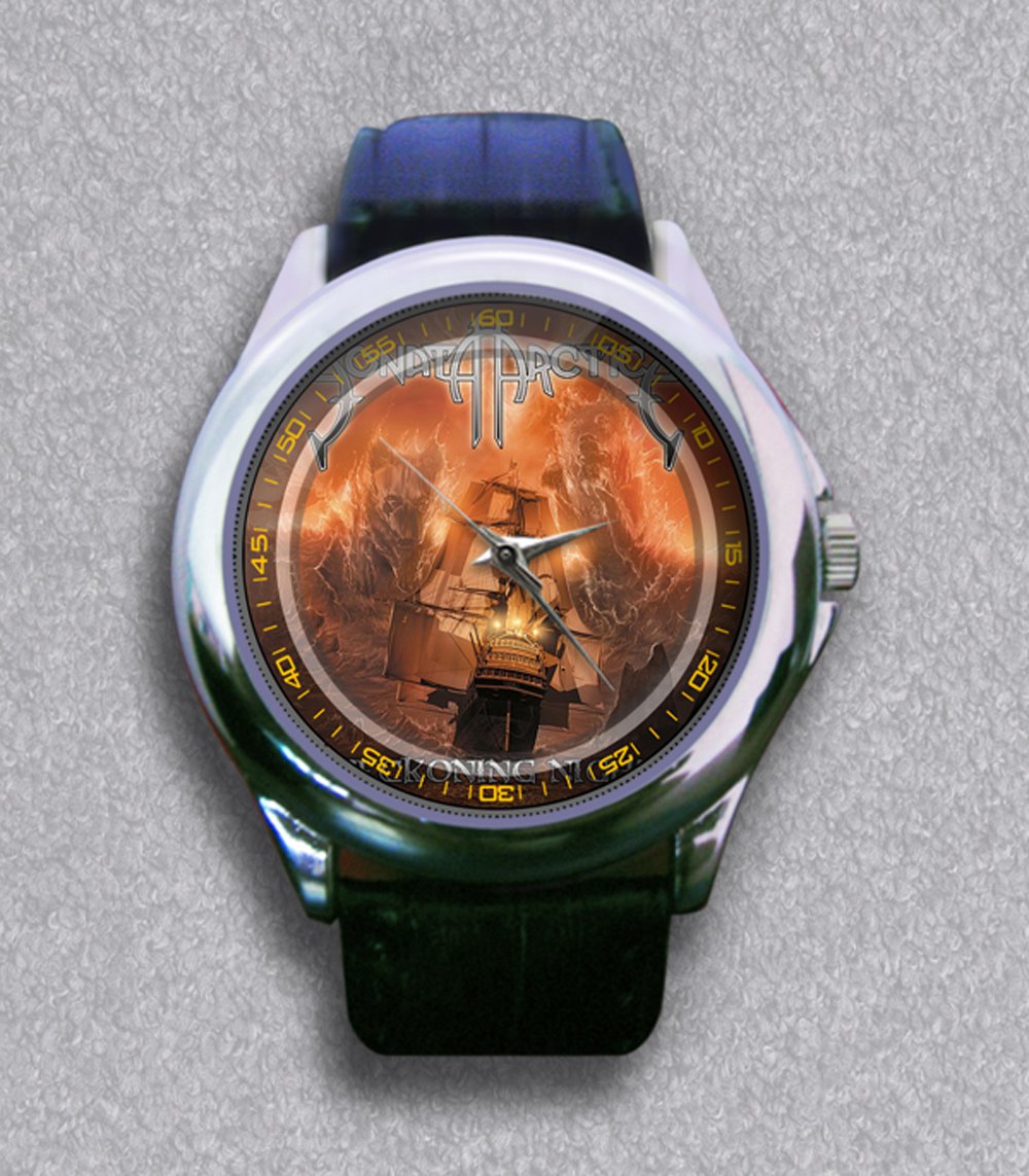 New Sonata Arctica Reckoning Night Leather Wrist Watch