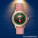 Brand New Fire Dragon Custom Gold-tone Pink Leather Watch by Awalwatchshop