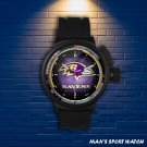 Brand New NFL Baltimore Ravens American Football Team Logo Custom Man's Sport Watch by Awalwatchshop