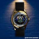 Brand New Veteran Achievement Mass Effect Custom Gold-tone Leather Watch by Awalwatchshop