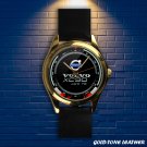 Brand New Volvo XC 90 T6  2 Custom Gold-tone Leather Watch by Awalwatchshop