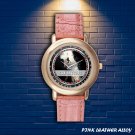Brand New San Andreas Movie Custom Gold-tone Pink Leather Watch by Awalwatchshop