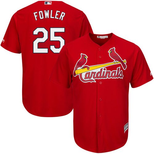Men&#39;s 25 Dexter Fowler St. Louis Cardinals Alternate Red Cool Base Jersey