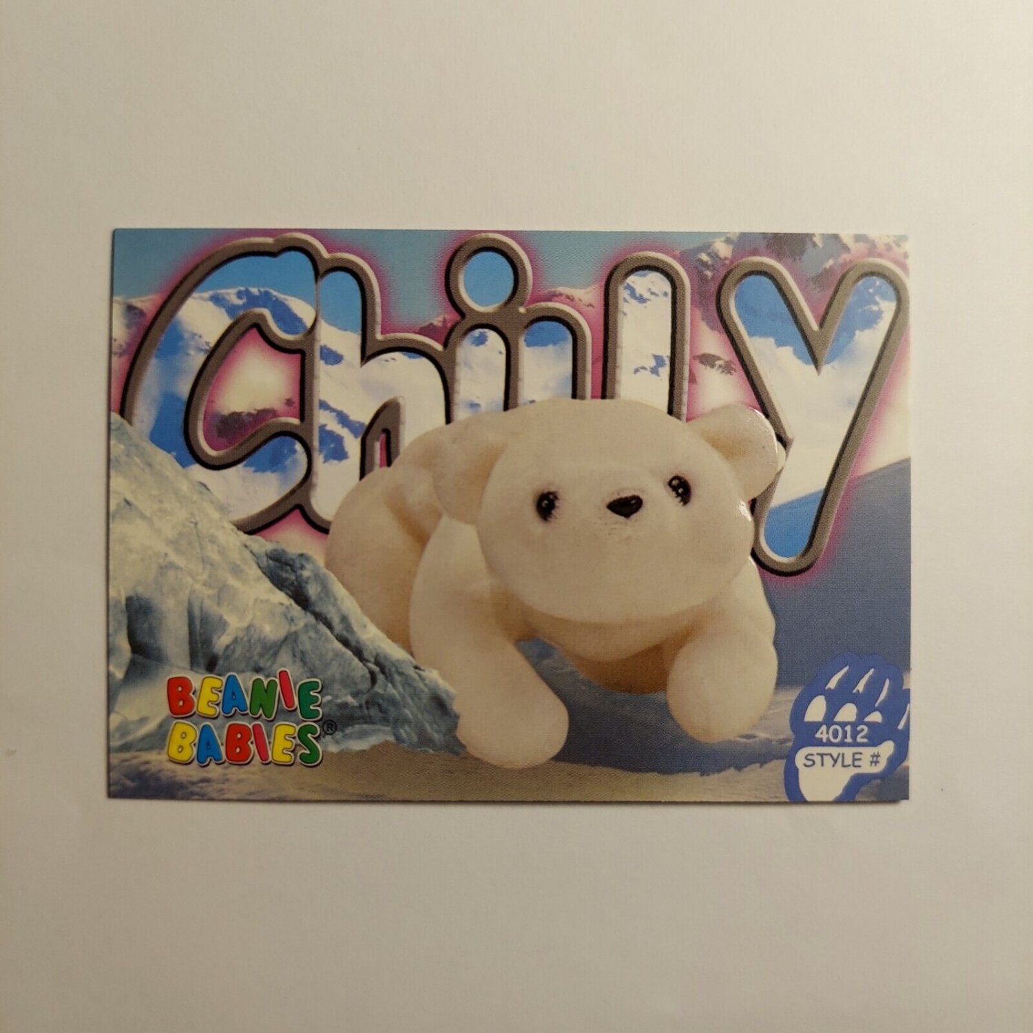 Ty Beanie Babies Chilly the Polar Bear Trading Card 2nd Edition Series