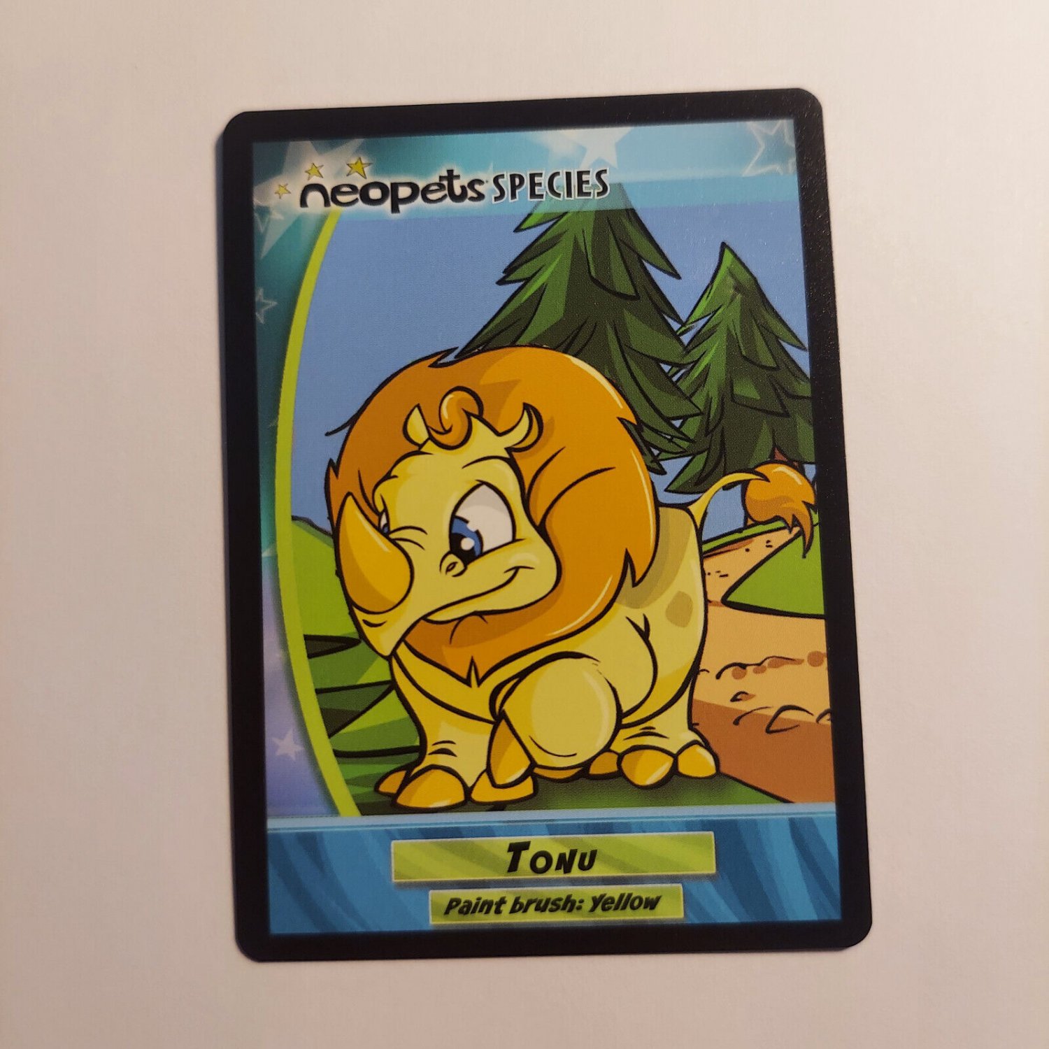 Neopets Enterplay Trading Card Fun Pak Single Yellow Tonu 31 Species