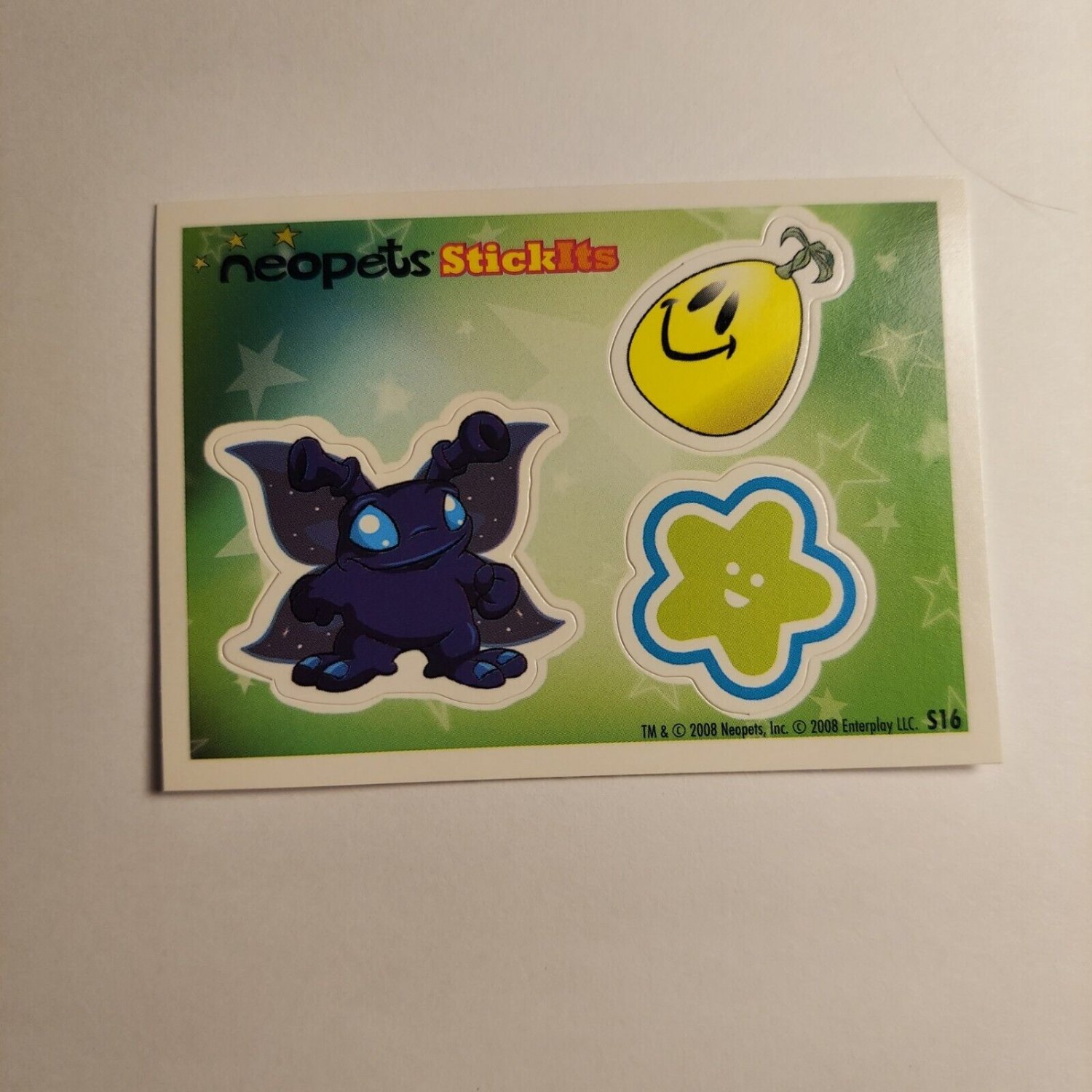Neopets Enterplay Trading Card Fun Pak Single StickIts S16 Grundo