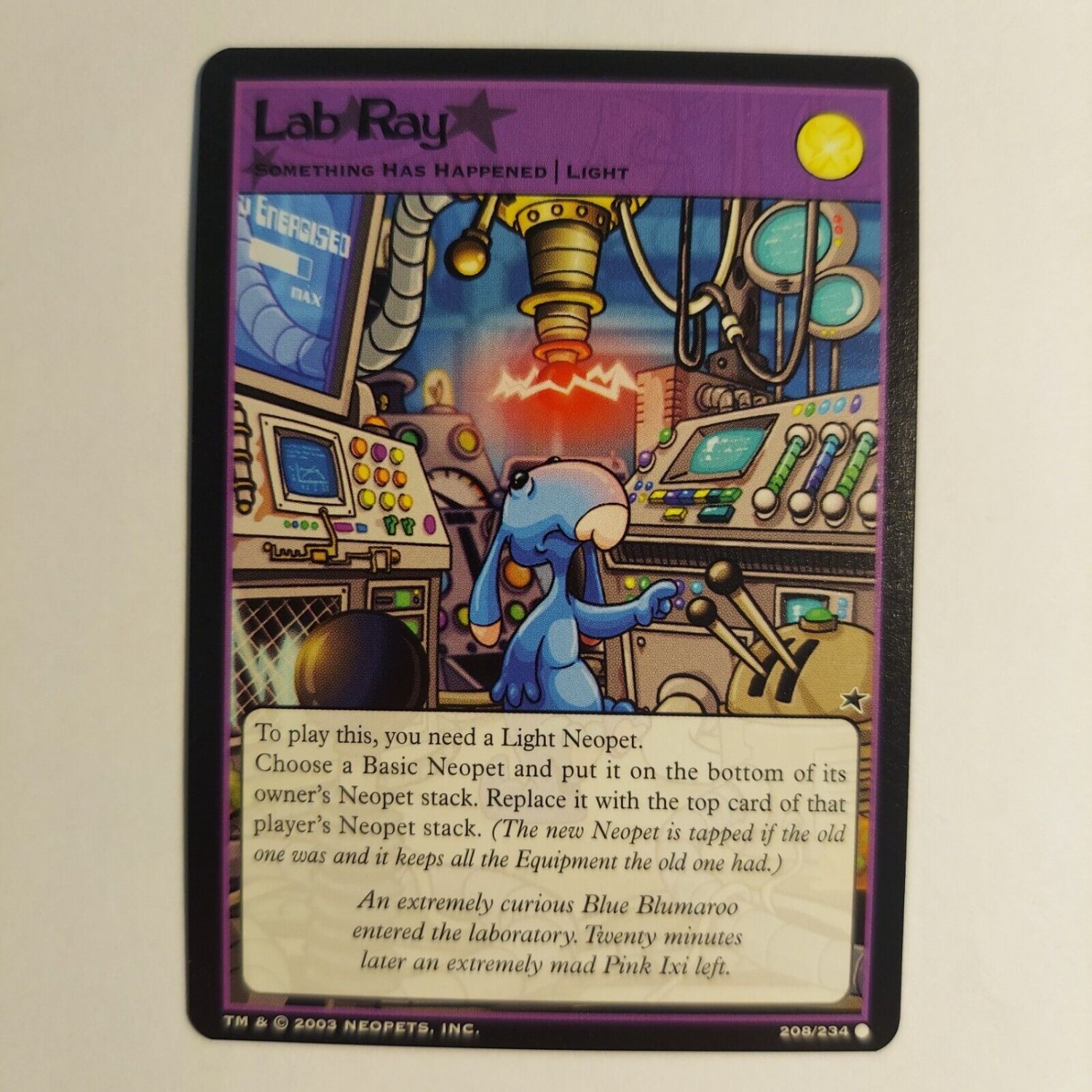 Neopets TCG # 208/234 Lab Ray Base Set Single Card WOTC