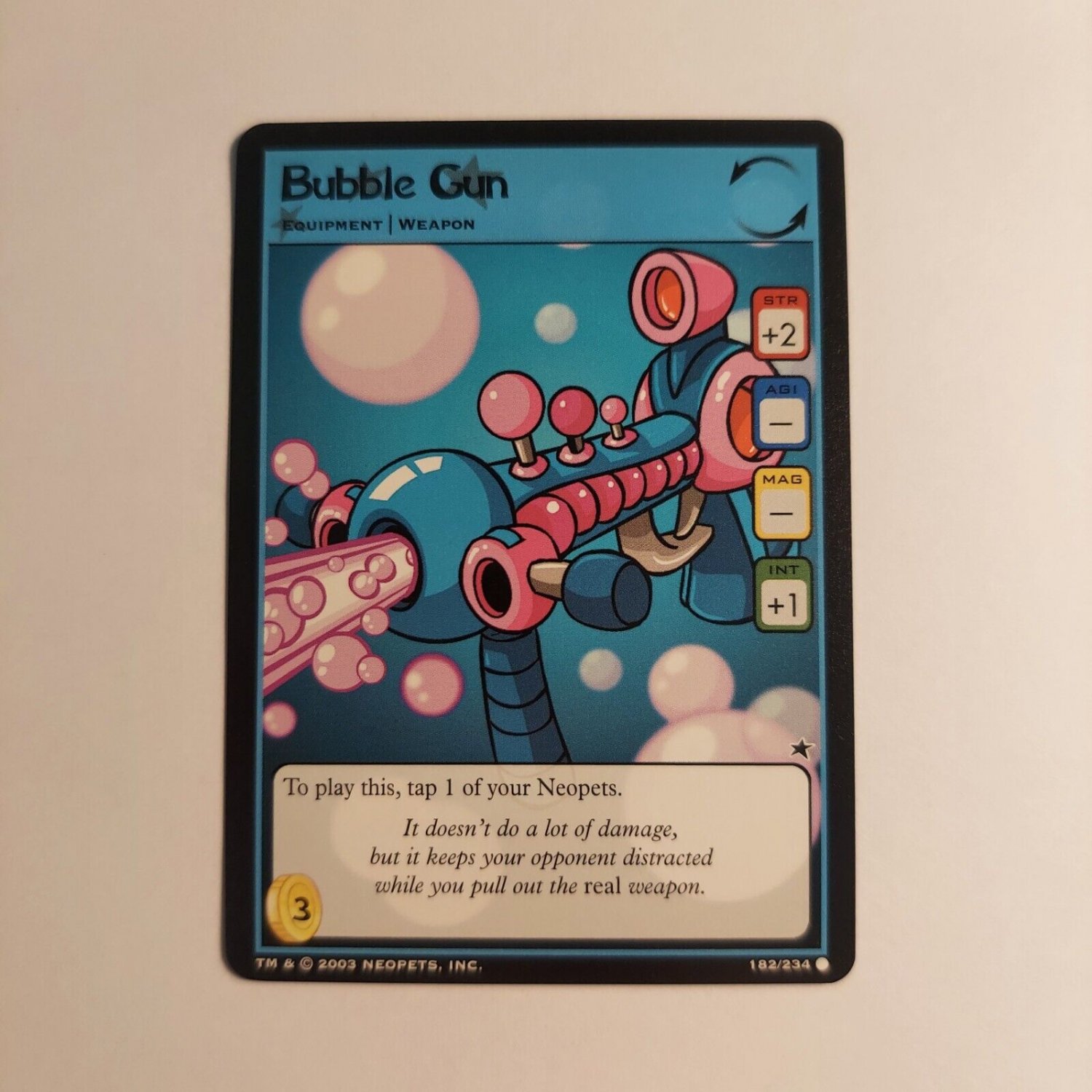 Neopets TCG 182/234 Bubble Gun Base Set Single Card WOTC