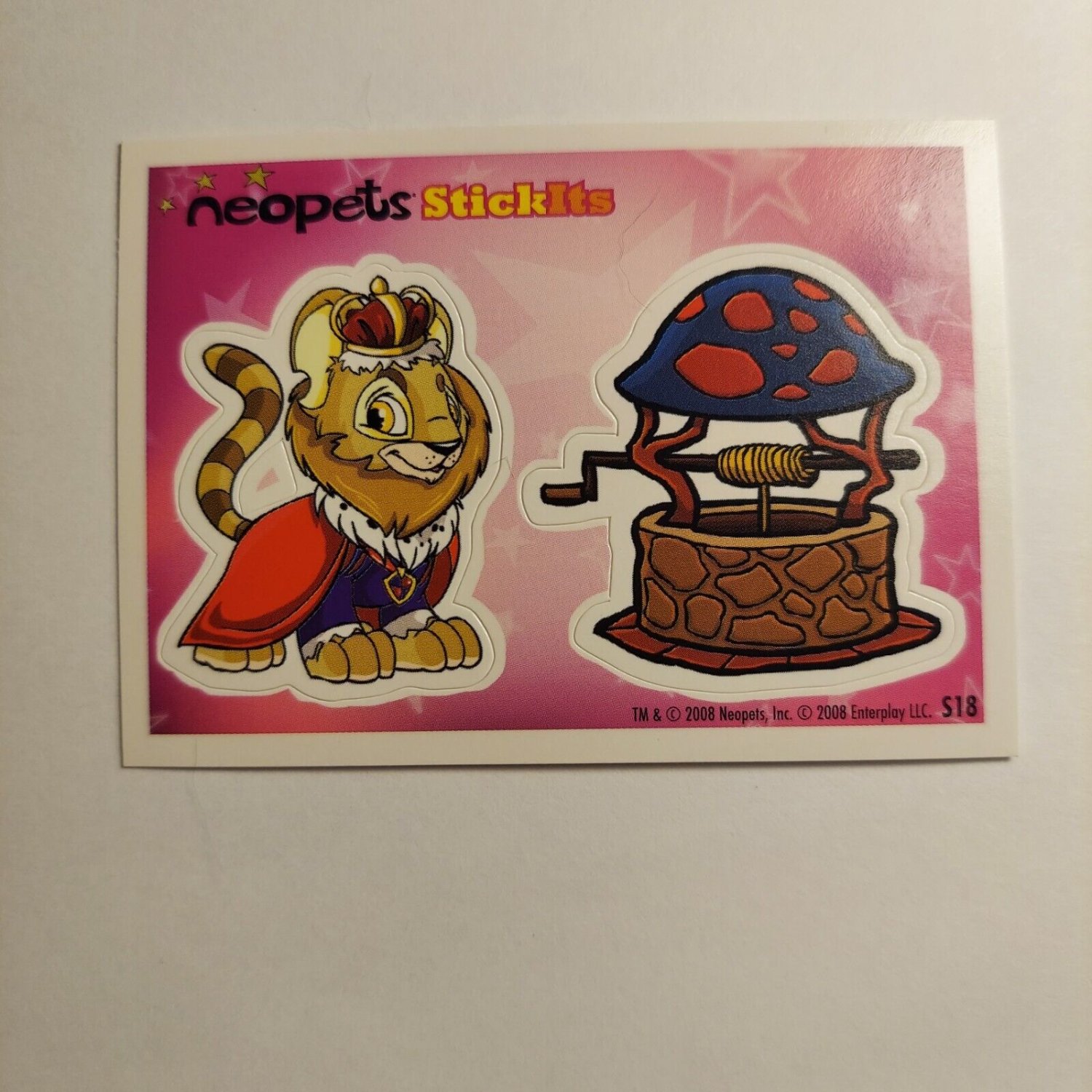 Neopets Enterplay Trading Card Fun Pak Single StickIts S18 Wishing Well