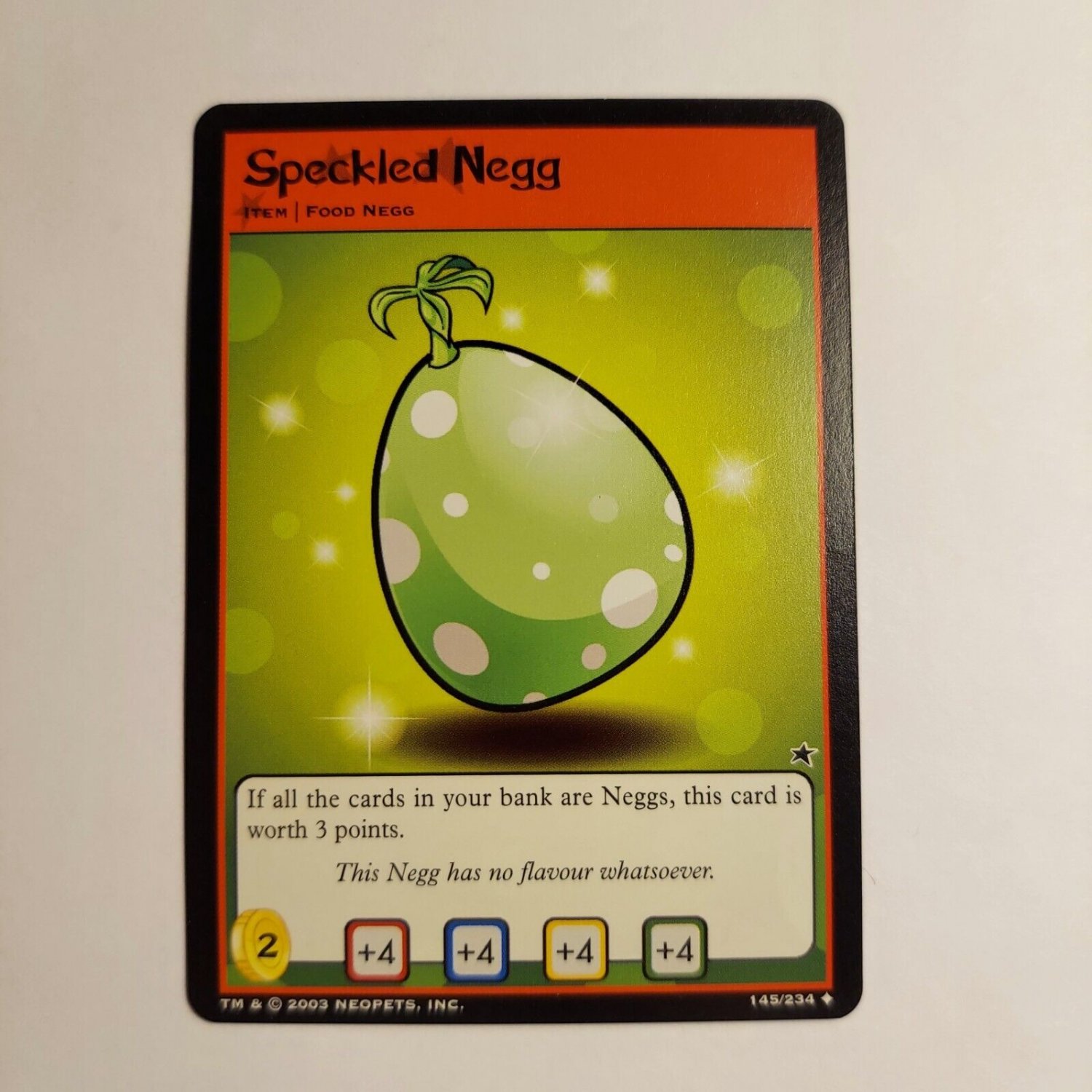Neopets TCG 145/234 Speckled Negg Unplayed Base Set Single Trading