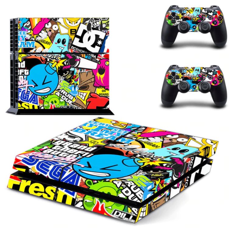 Colorful Decals Vinly PS4 Skin Cover Sticker Cover for Sony PS4 Skin