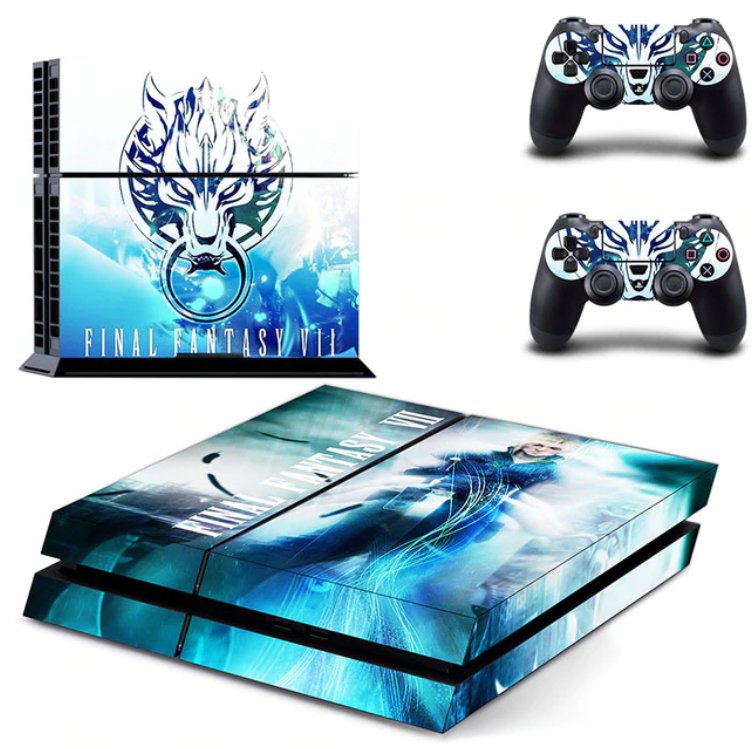 Final Fantasy VII Vinyl Skin Sticker Cover for Sony PS4 PlayStation 4 and 2 controller skins