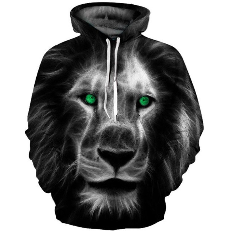 Women's Clothing 2019 3D Print Lion Design Sweatshirt Women/men Streetwear Long Sleeves