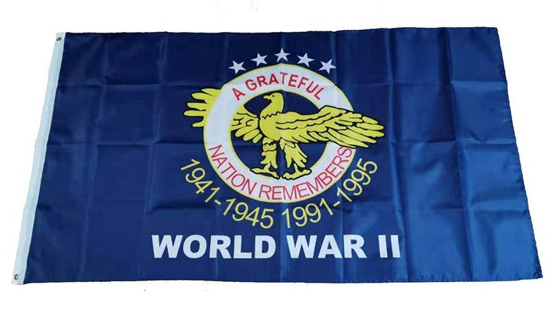 World War II Veterans Flag banner 3ft*5ft