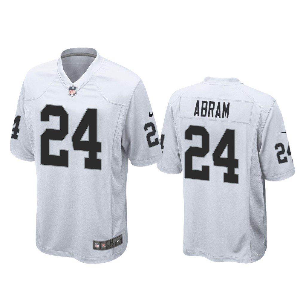 Youth Johnathan Abram #24 Raiders Black White Jersey 2019 Draft