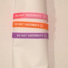 2 Girls child kids Do Not Vaccinate bracelets antivax vaccine awareness pink purple orange
