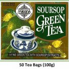 MLESNA CEYLON SOURSOP PURE GREEN TEA 50 TEA BAGS 100G (3.52 OZ)