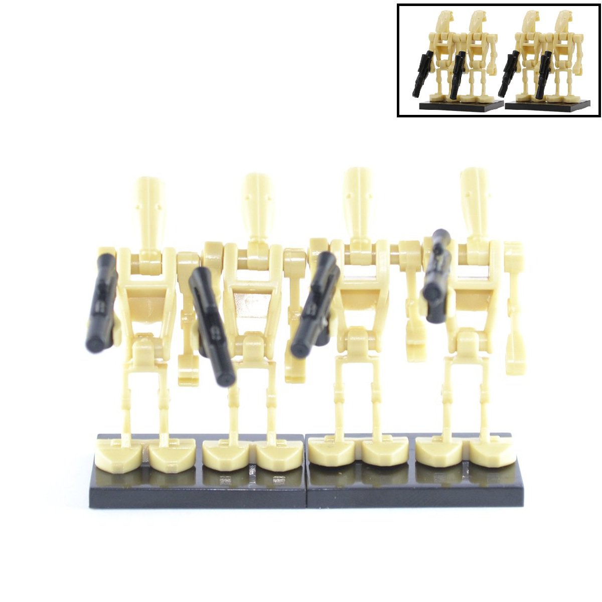 4pcs set Minifigure Battle Droids Star Wars Compatible Lego Building Block Toys