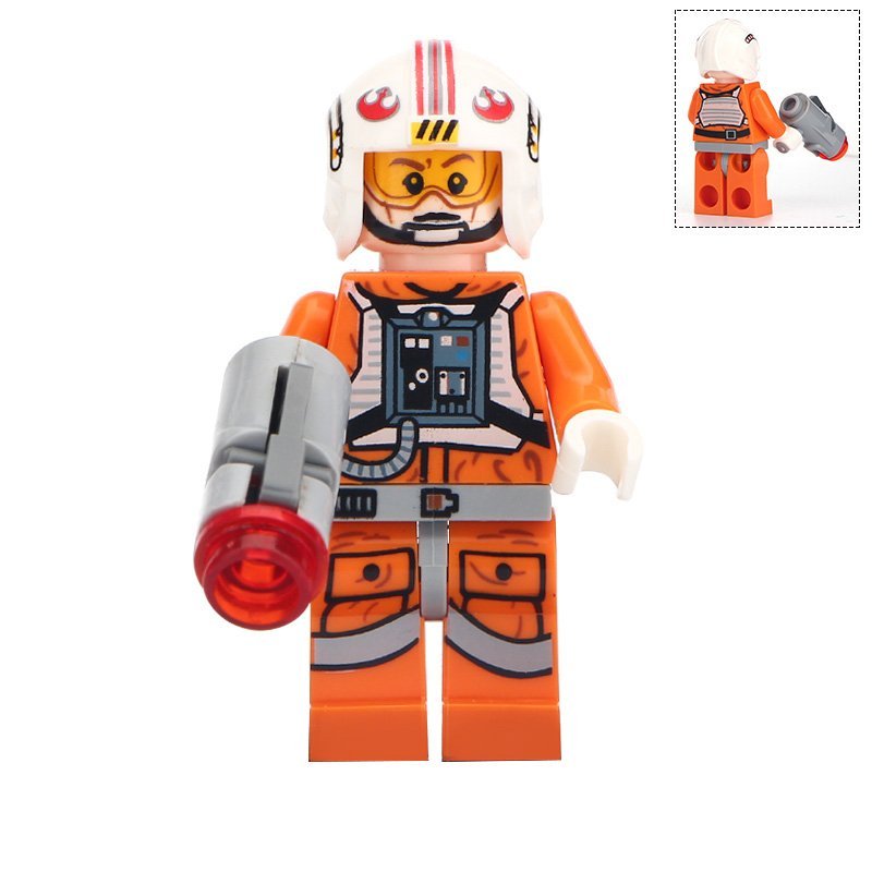 Minifigure Luke Skywalker Pilot Star Wars Compatible Lego Building Block Toys