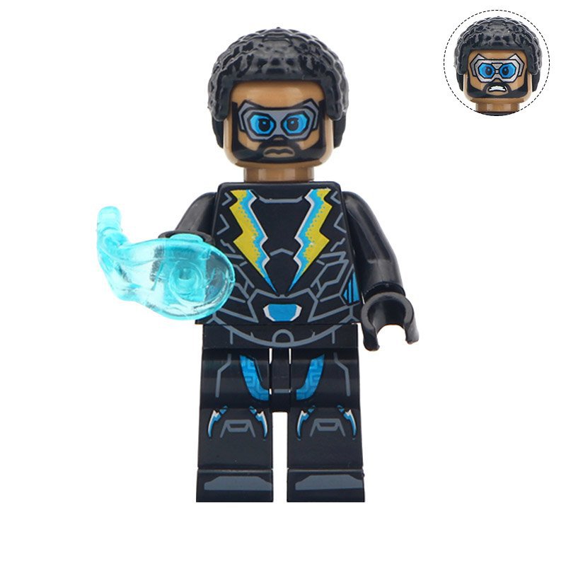 Minifigure Black Lightning DC Comics Super Heroes Compatible Lego Building Blocks Toys