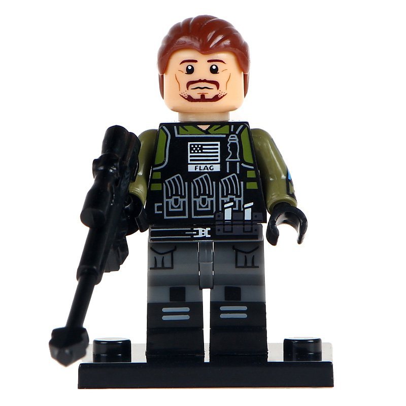 Minifigure Rick Flag DC Comics Super Heroes Compatible Lego Building Blocks Toys