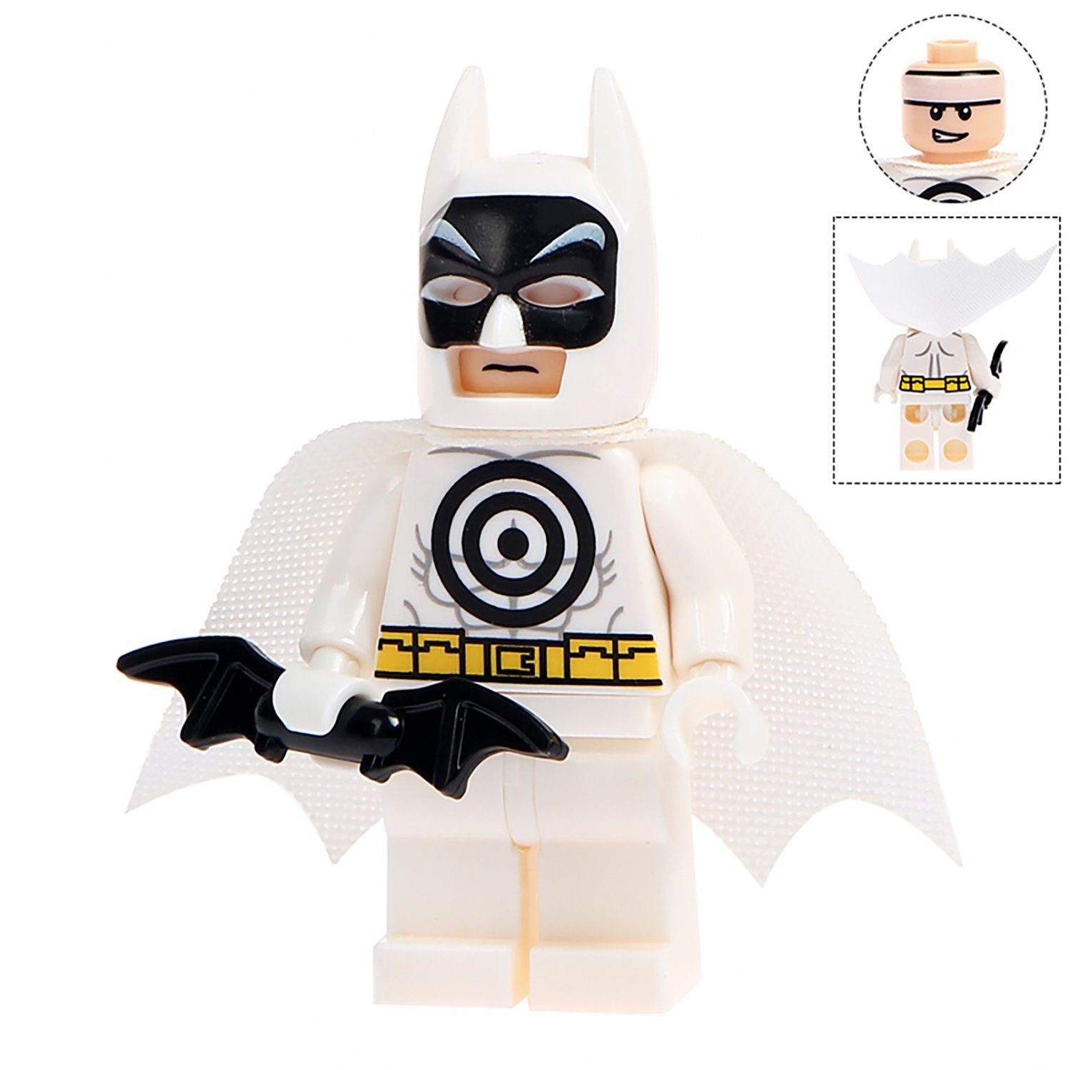 Minifigure White Batman DC Comics Super Heroes Compatible Lego Building Blocks Toys