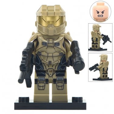 Minifigure Green Halo Warrior Compatible Lego Building Blocks Toys