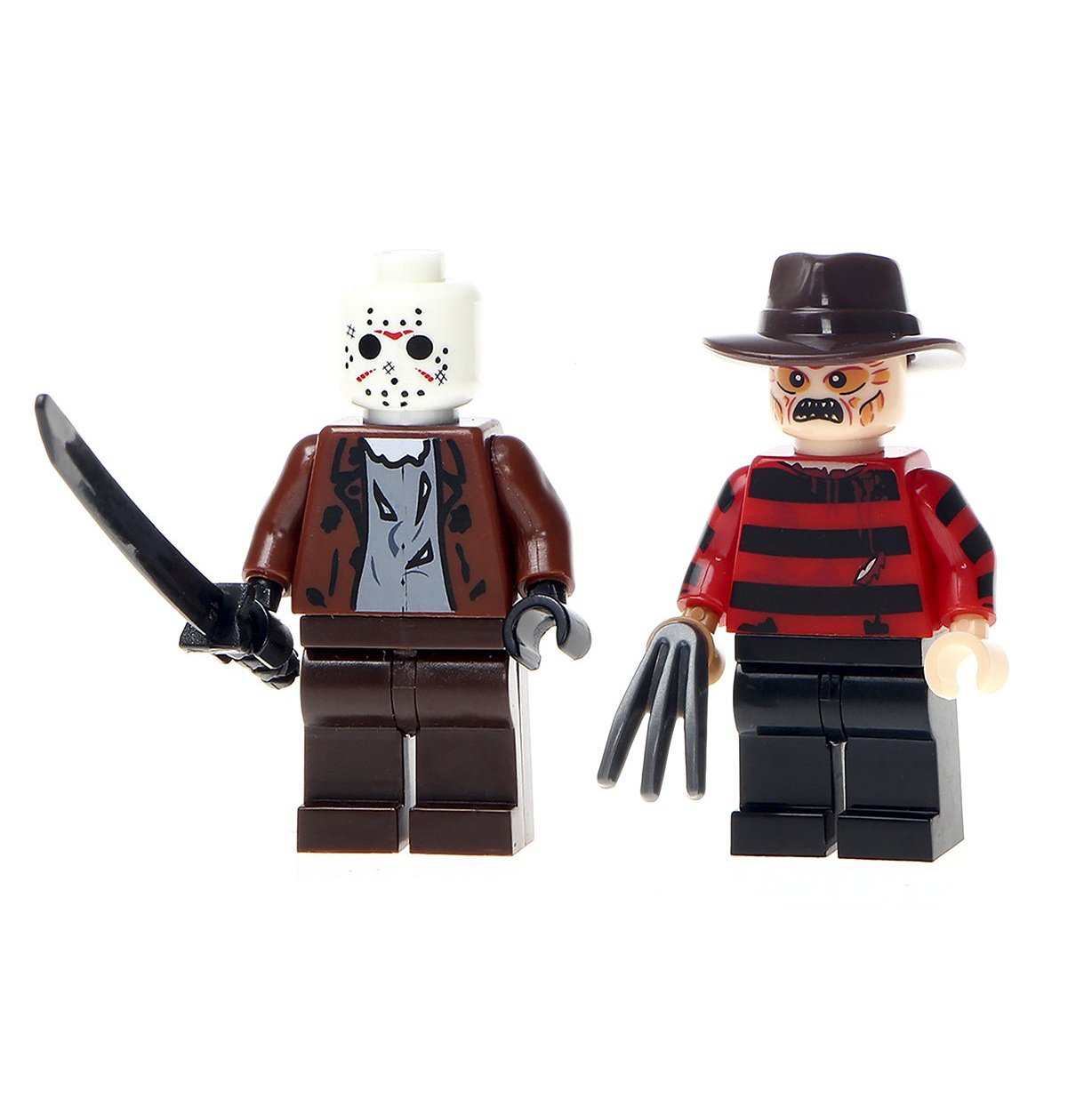 2pcs Set Minifigures Freddy Krueger & Jason Voorhees Compatible Lego Building Block Toys