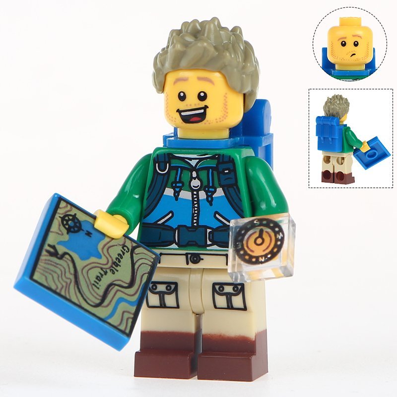 Minifigure Hiker Compatible Lego Building Blocks Toys