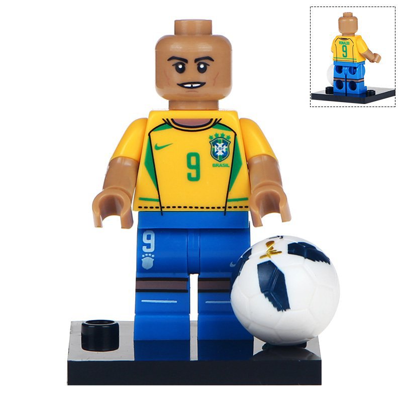 Minifigure Ronaldo Brazilian Football Compatible Lego Building Blocks Toys