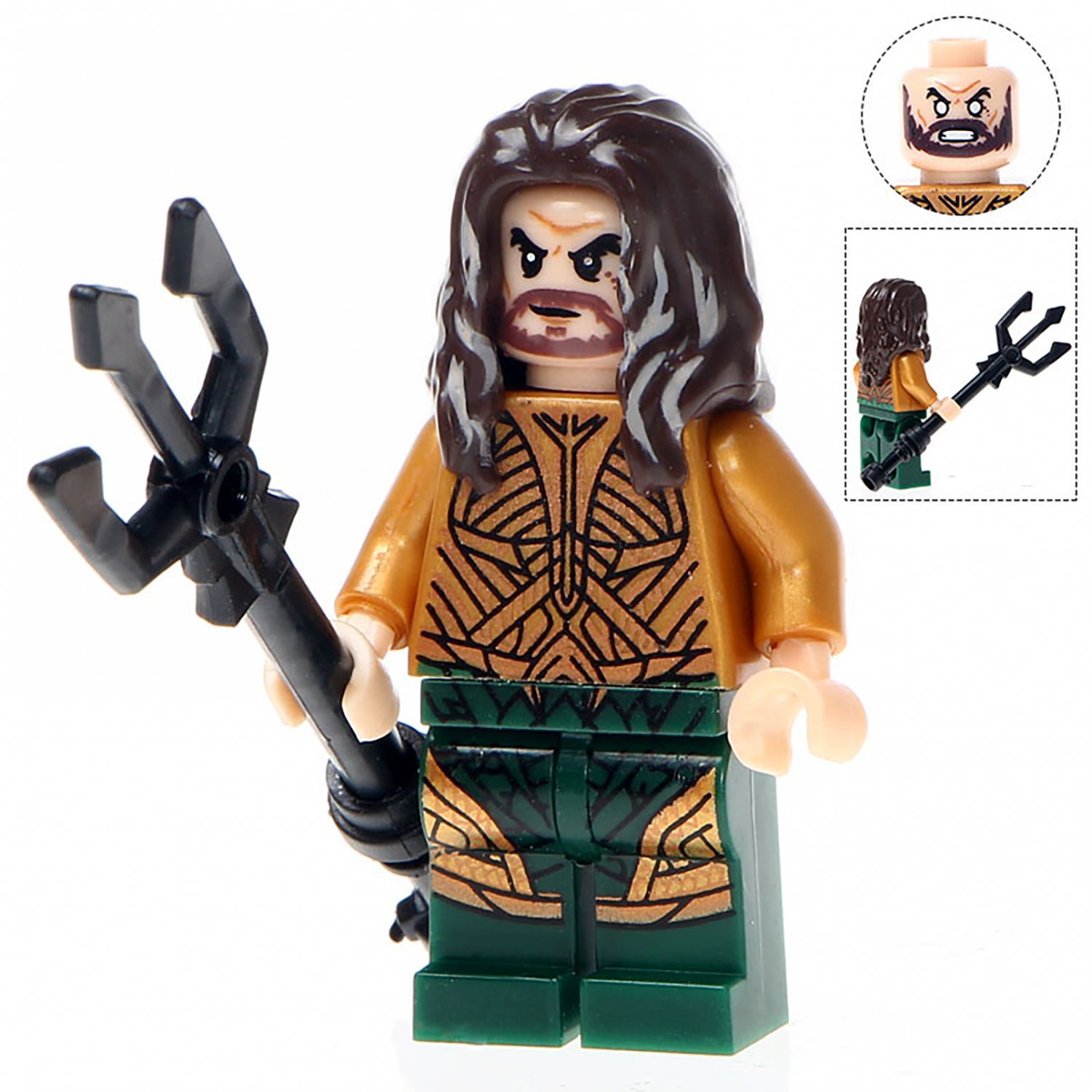 Minifigure Aquaman from Justice League DC Comics Super Heroes Compatible Lego Building Block Toys