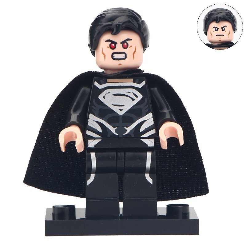 Minifigure Black Superman DC Comics Super Heroes Compatible Lego ...