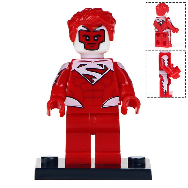 Minifigure Red Electric Superman DC Comics Super Heroes Compatible Lego Building Blocks Toys