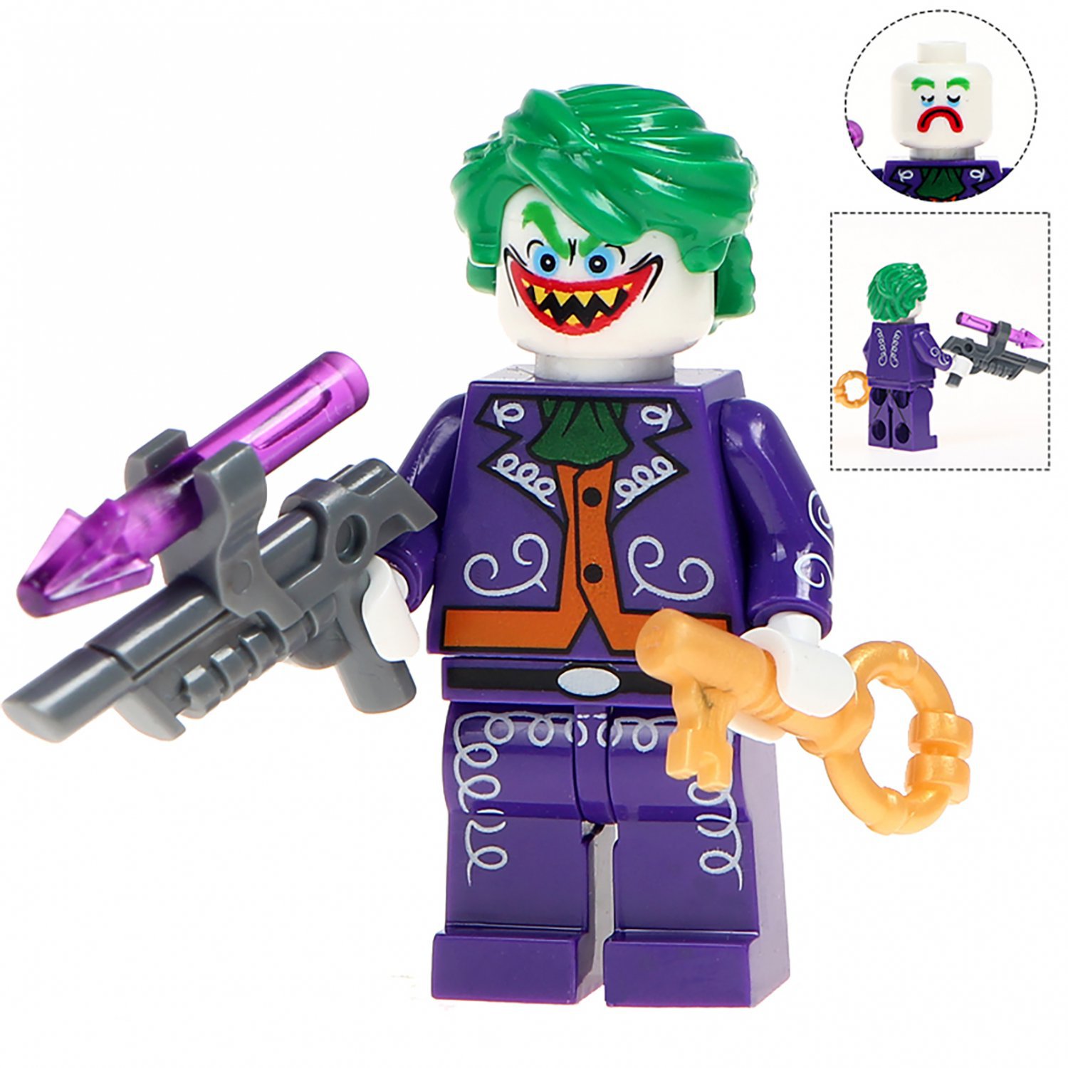 Minifigure Joker with Key DC Comics Super Heroes Compatible Lego Building Block Toys