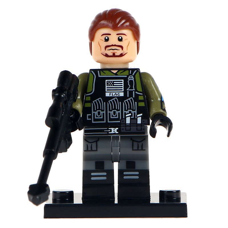 Minifigure Rick Flag DC Comics Super Heroes Compatible Lego Building Blocks Toys