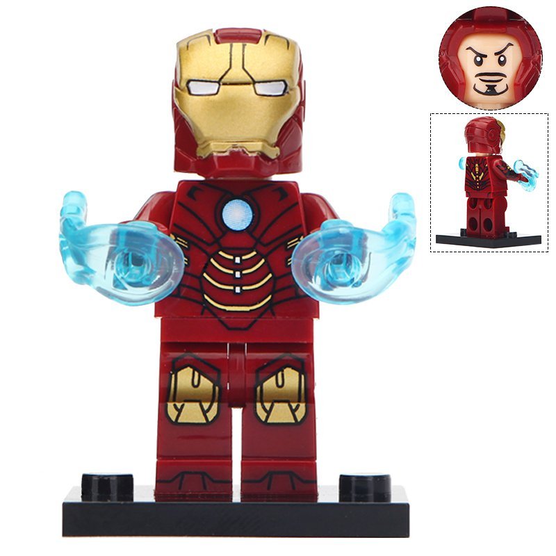 Minifigure Iron Man Mark 4 Costume Marvel Super Heroes Compatible Lego ...