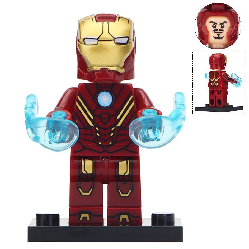 Minifigure Iron Man Mark 8 Costume Marvel Super Heroes Compatible Lego Building Block Toys