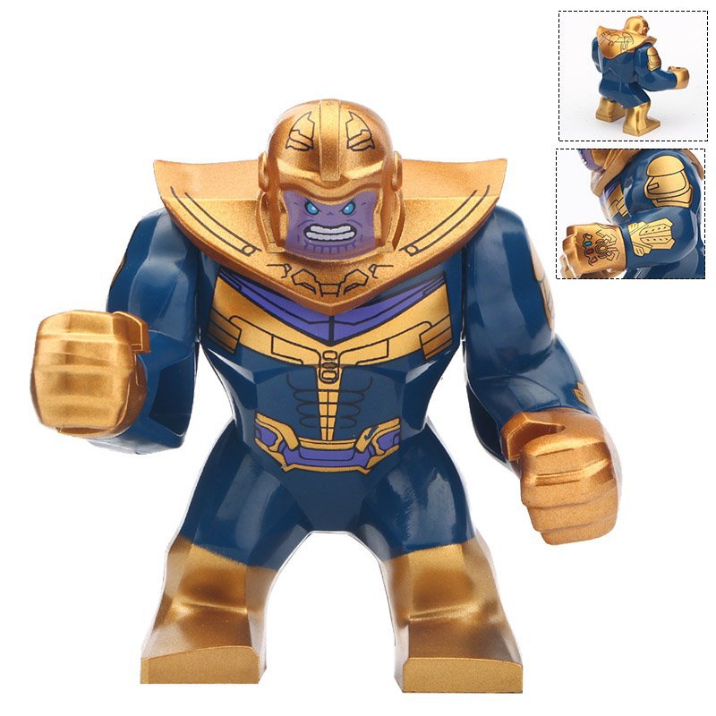 Minifigure Gold Thanos Marvel Super Heroes Compatible Lego Building Block Toys