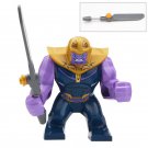 Big Minifigure Thanos with Sword Marvel Super Heroes Compatible Lego Building Block Toys