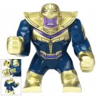 Big Minifigure Blue/Gold Thanos Marvel Super Heroes Compatible Lego Building Block Toys