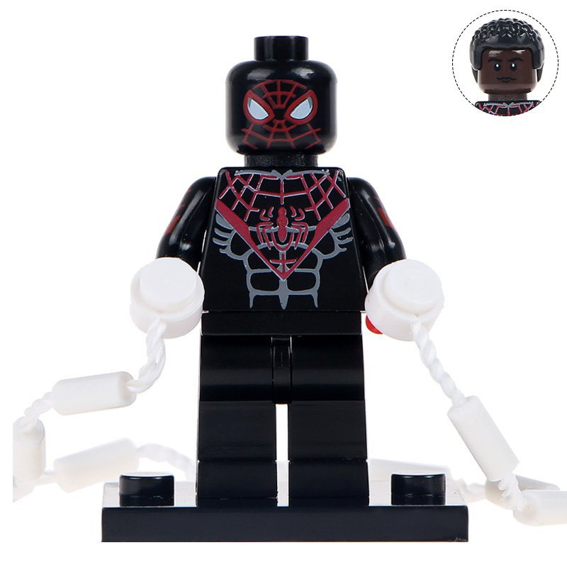 Minifigure Black Ultimate Spider-man Marvel Super Heroes Compatible Lego Building Block Toys