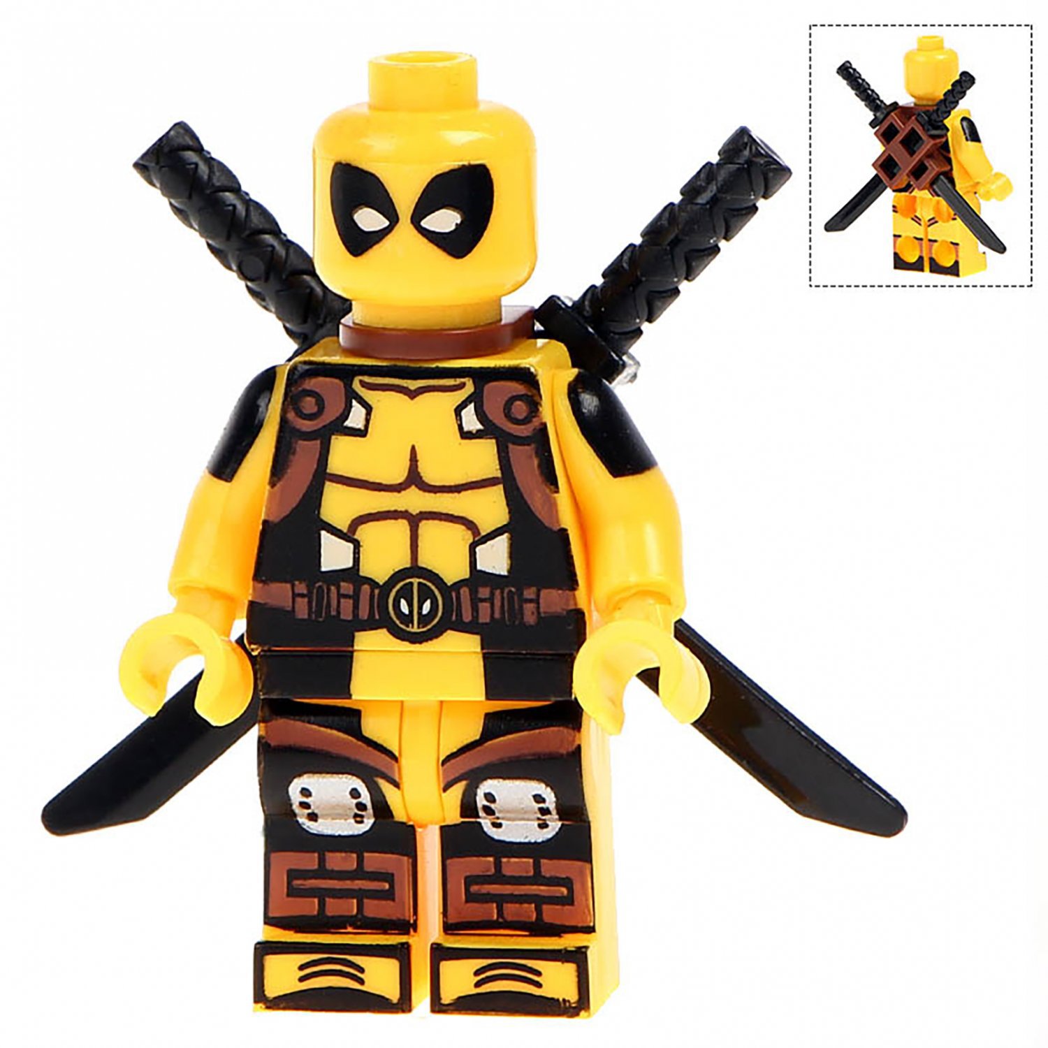 Minifigure Yellow Deadpool Marvel Super Heroes Compatible