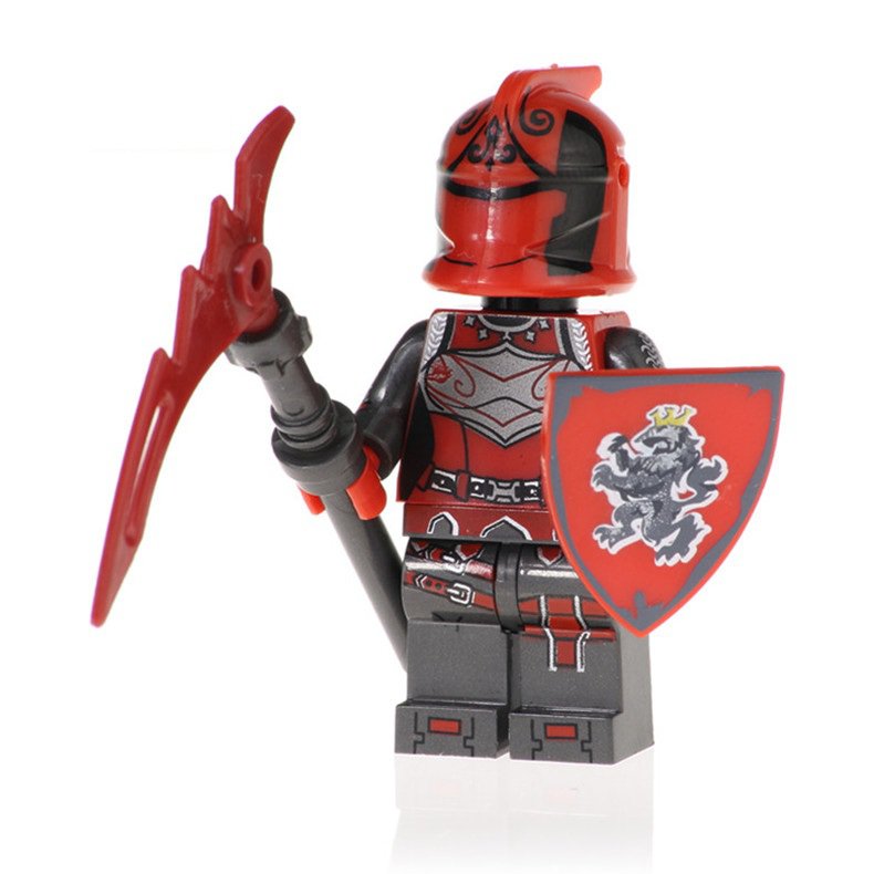 Minifigure Red Knight Fortnite Heroes Compatible Lego Building Blocks Toys