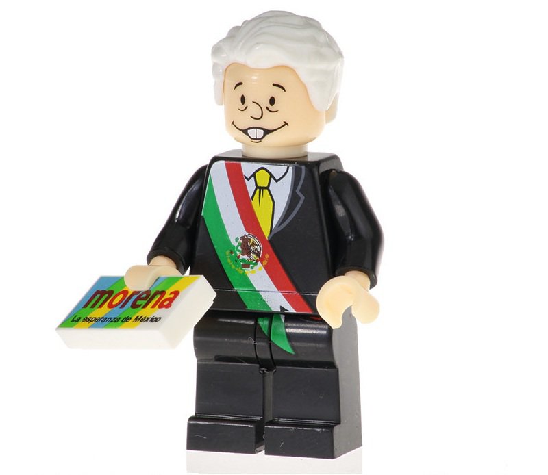 Minifigure Andres Manuel Lopez Obrador President of Mexico Compatible Lego Building Blocks Toys