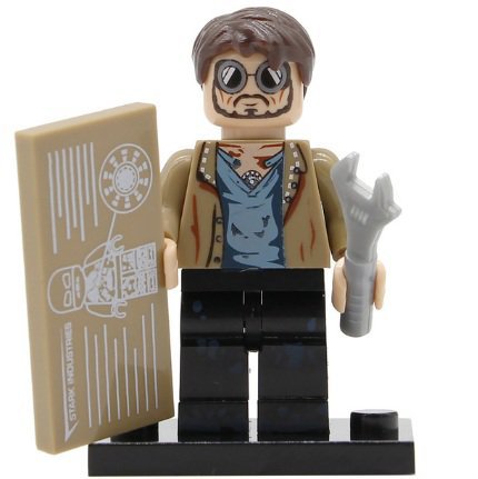 Minifigure Tony Stark with Key Iron Man Avengers Marvel Super Heroes Compatible Lego Blocks
