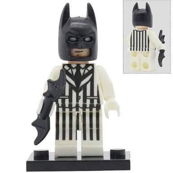 Minifigure Batman Striped Suit DC Comics Super Heroes Compatible Lego Building Blocks Toys