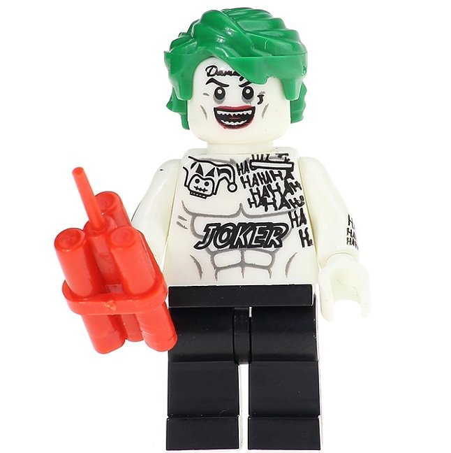 Minifigure Joker with Dynamite from Suicide Squad DC Comics Super Heroes Compatible Lego Blocks