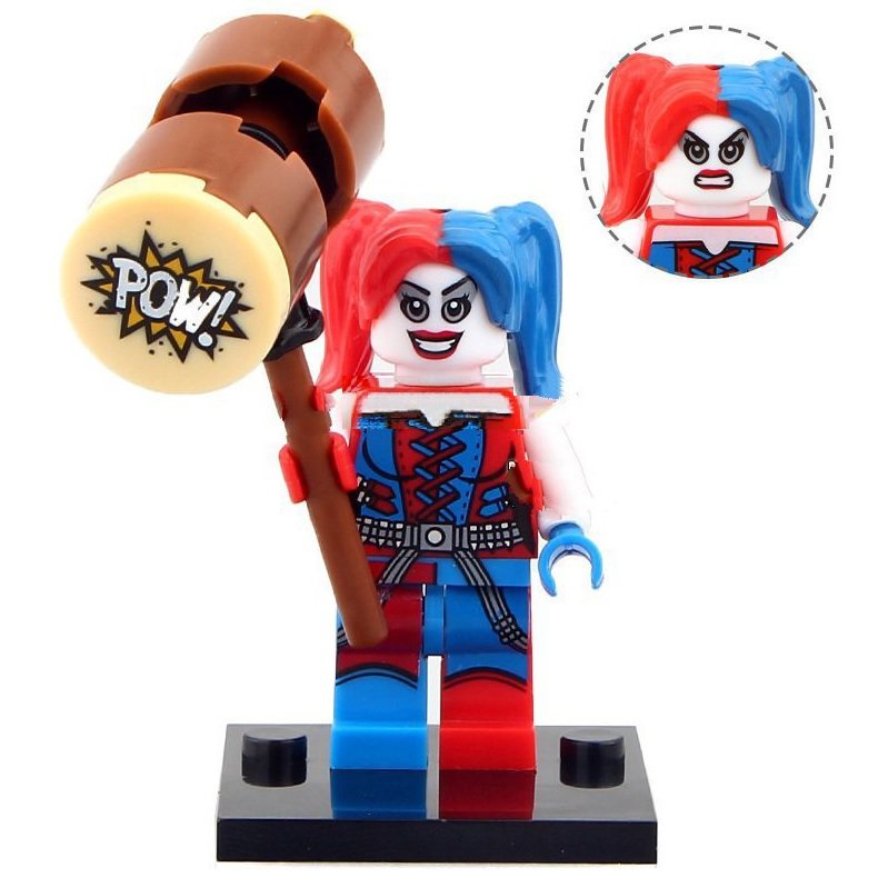 Minifigure Harley Quinn with Hammer DC Comics Super Heroes Compatible Lego Blocks